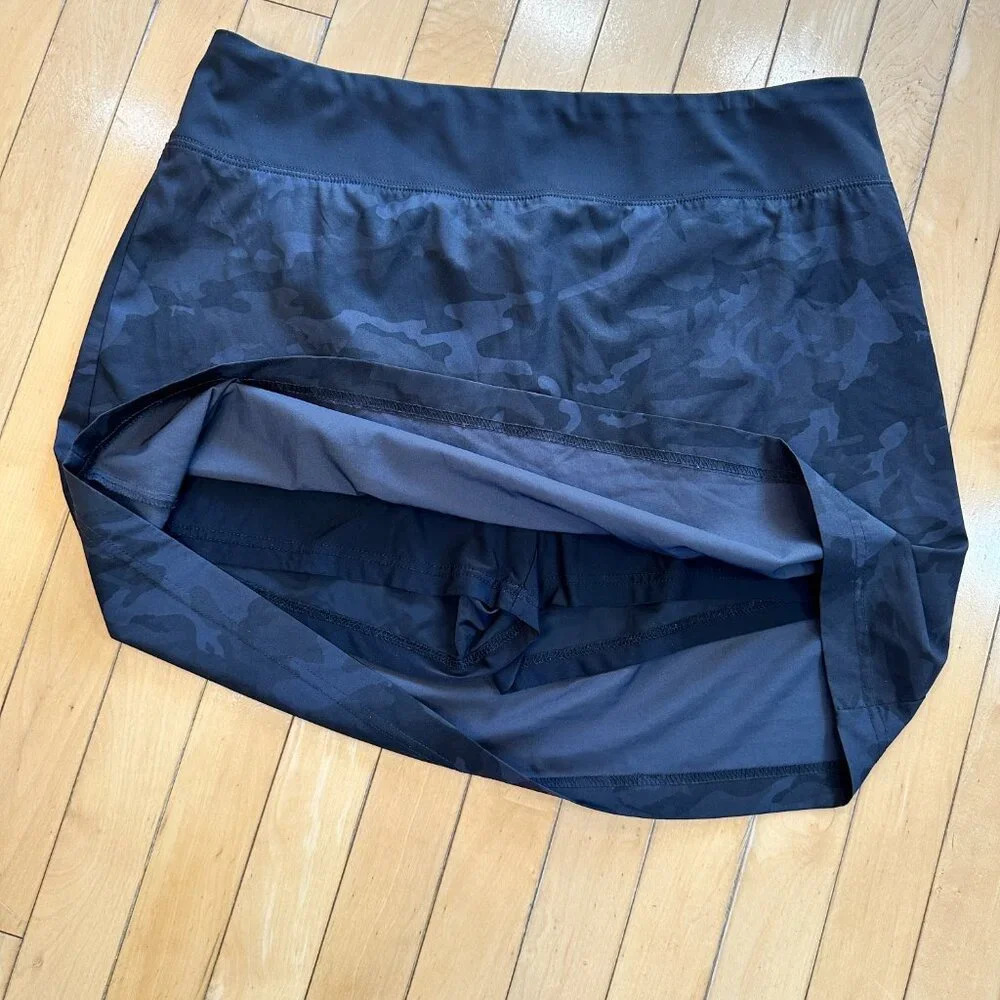MAISON D'AMELIE Black Camo Print Skort Golf Pickleball Skirt - large - Picture 5 of 8